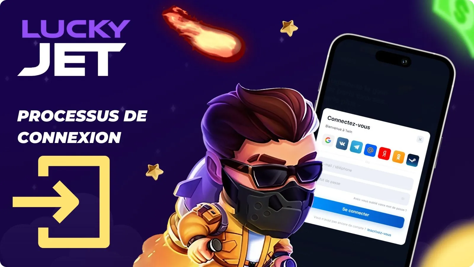 Processus de connexion Lucky Jet