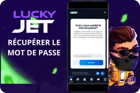 Récupération de mot de passe Lucky Jet