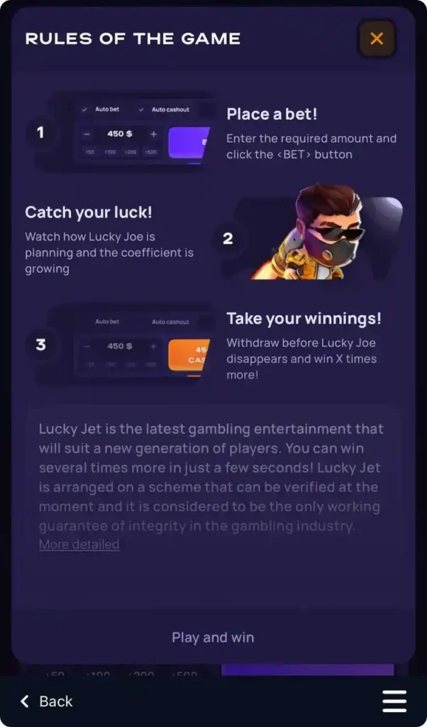 Rules of the Lucky Jet game